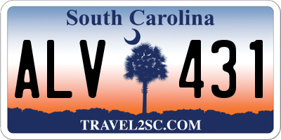 SC license plate ALV431