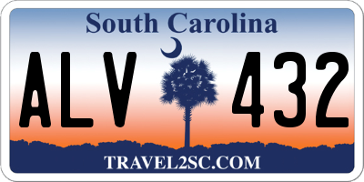 SC license plate ALV432