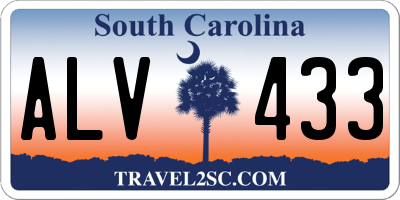SC license plate ALV433
