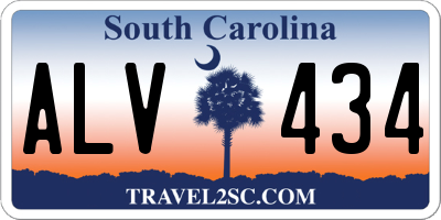 SC license plate ALV434