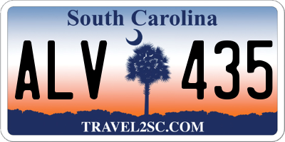 SC license plate ALV435
