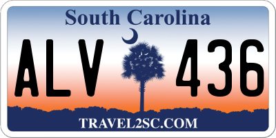 SC license plate ALV436