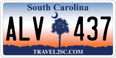 SC license plate ALV437
