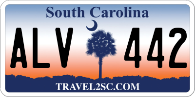 SC license plate ALV442