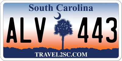 SC license plate ALV443