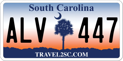 SC license plate ALV447
