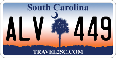 SC license plate ALV449