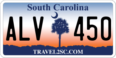 SC license plate ALV450