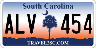 SC license plate ALV454