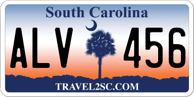 SC license plate ALV456