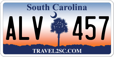 SC license plate ALV457