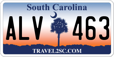 SC license plate ALV463