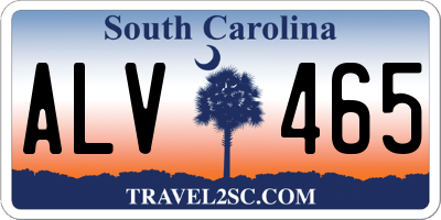 SC license plate ALV465