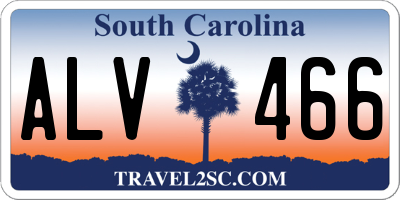 SC license plate ALV466