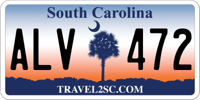 SC license plate ALV472