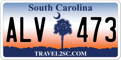 SC license plate ALV473