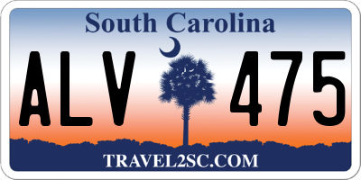 SC license plate ALV475