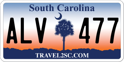 SC license plate ALV477