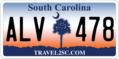 SC license plate ALV478