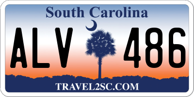 SC license plate ALV486