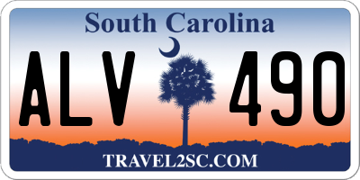 SC license plate ALV490