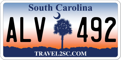 SC license plate ALV492
