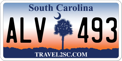 SC license plate ALV493