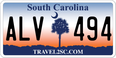 SC license plate ALV494