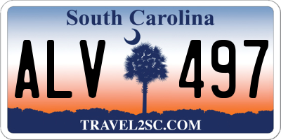 SC license plate ALV497
