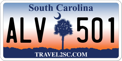 SC license plate ALV501