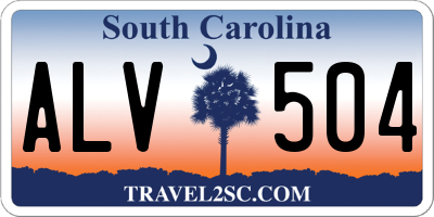 SC license plate ALV504