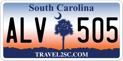 SC license plate ALV505