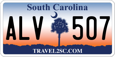 SC license plate ALV507
