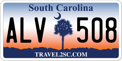 SC license plate ALV508