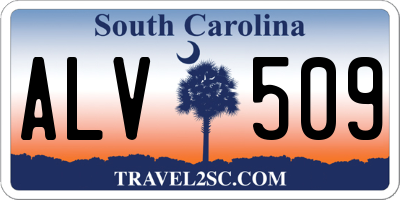 SC license plate ALV509
