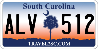 SC license plate ALV512