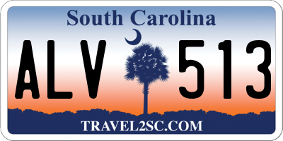SC license plate ALV513