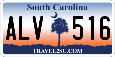 SC license plate ALV516