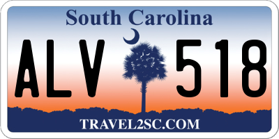SC license plate ALV518