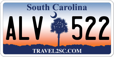 SC license plate ALV522