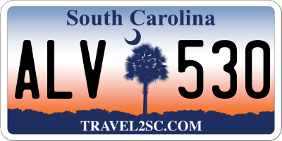 SC license plate ALV530