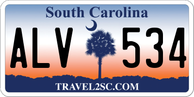 SC license plate ALV534