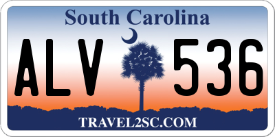 SC license plate ALV536