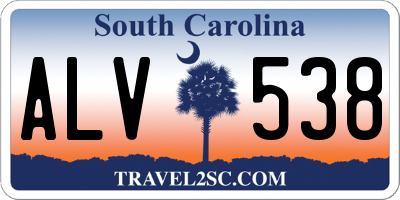 SC license plate ALV538