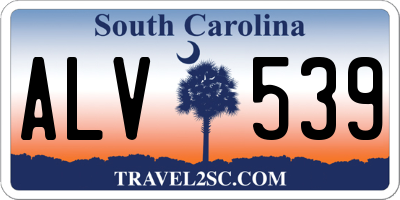 SC license plate ALV539