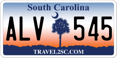 SC license plate ALV545