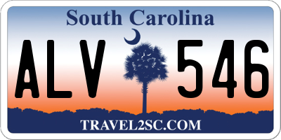 SC license plate ALV546