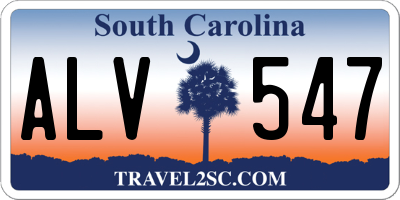 SC license plate ALV547