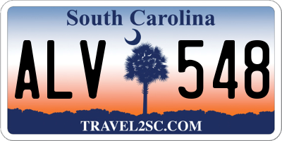 SC license plate ALV548