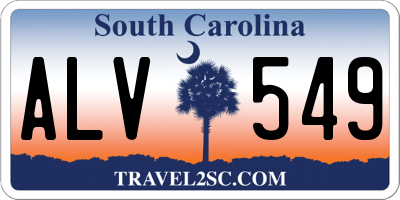 SC license plate ALV549